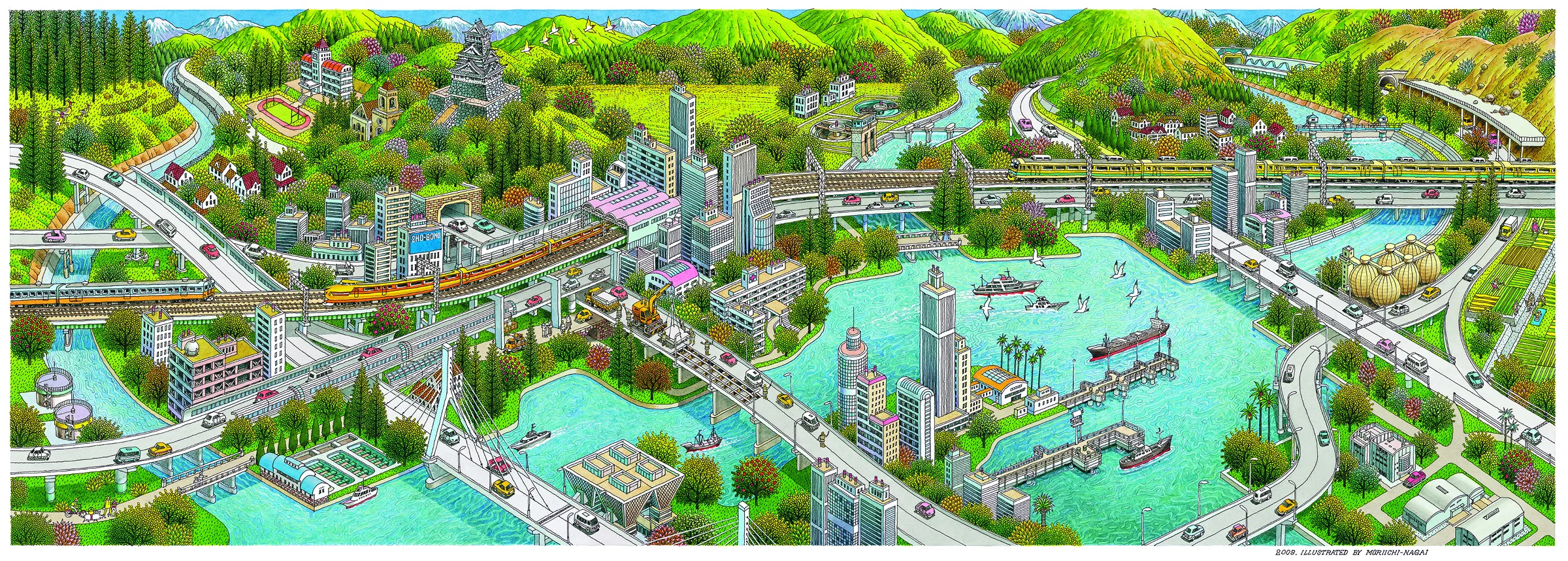 街のイラスト