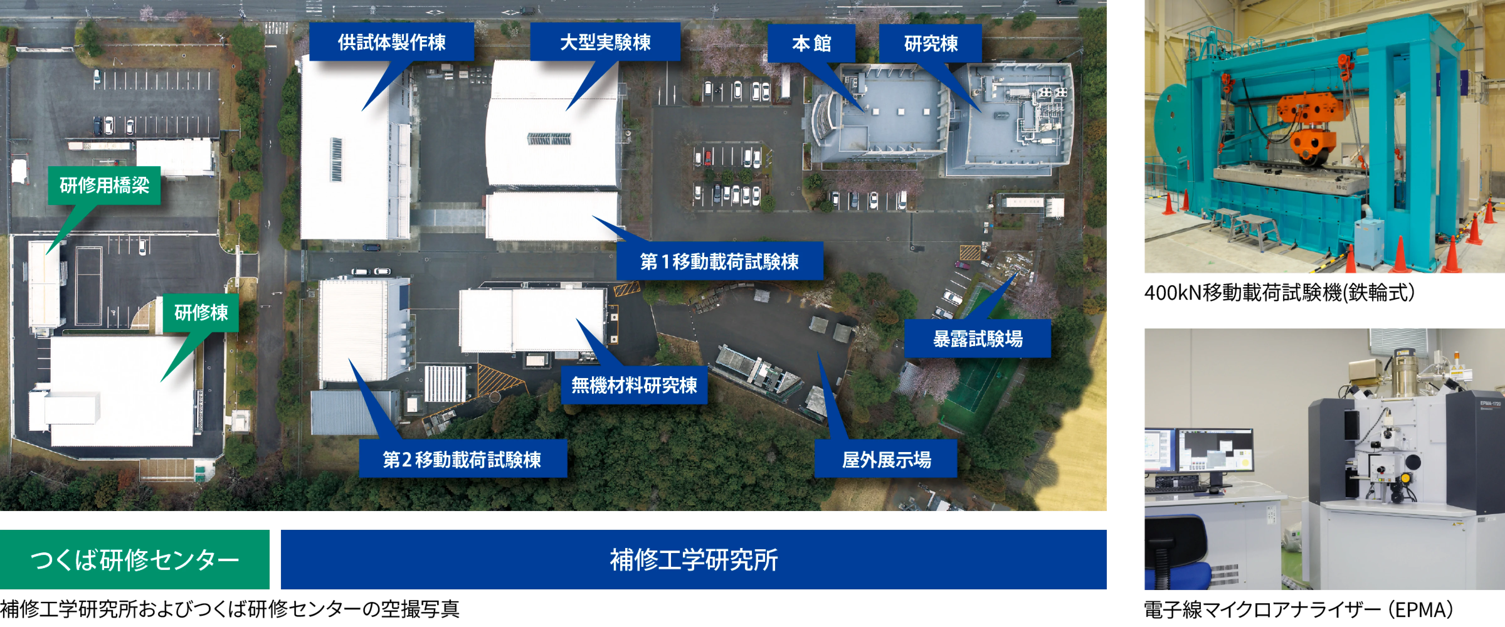 補修工学研究所の空撮写真