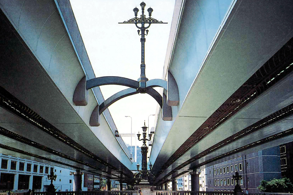 Nihonbashi Bridge, Exterior Work of Elevated Bridge